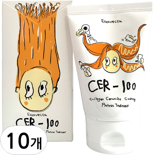 엘리자베카 밀키피기 콜라겐 세라마이드 코팅 프로틴 트리트먼트, 100ml, 10개
