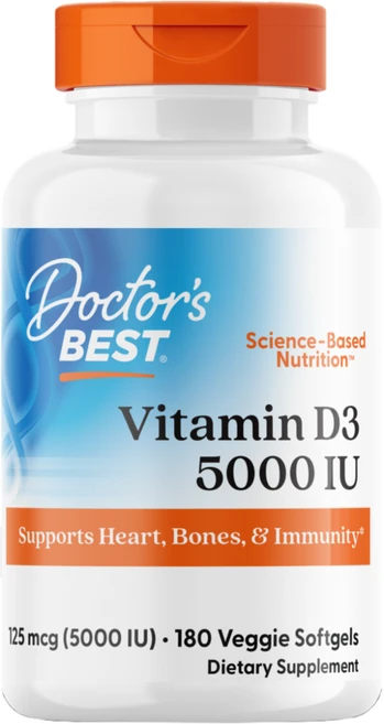 닥터스베스트 비타민 D3 5000IU 베지 소프트젤, 180정, 1개 - 쿠팡