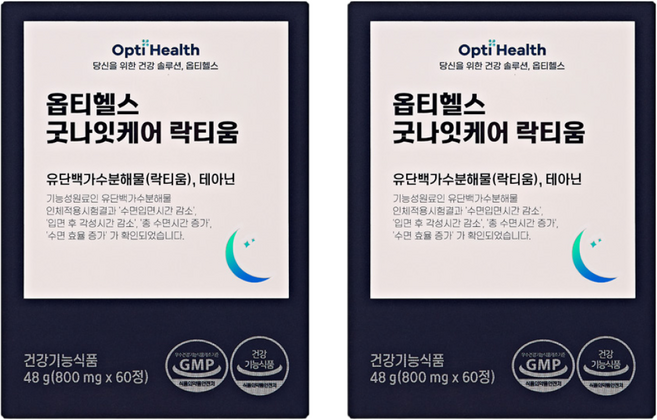 옵티헬스 굿나잇케어 락티움 영양제, 60정, 2개