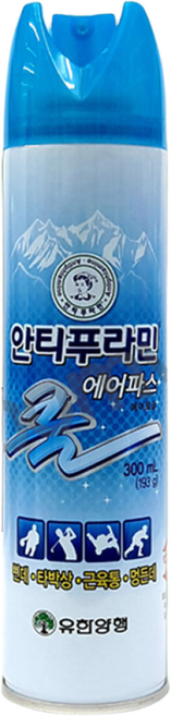 유한양행 안티푸라민 쿨 에어파스 300ml, 1개입, 1개