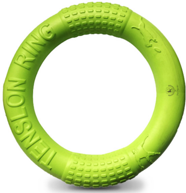 딩동펫 플러피 프리스비 링 강아지 장난감, 그린, 1개