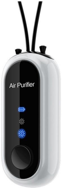 PYHO 휴대용 건강 음이온 목걸이 공기청정기 미니 충전하다 공기청정기, 화이트