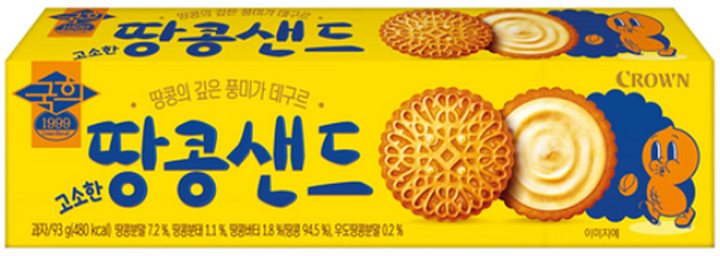 크라운 국희 땅콩샌드, 93g, 2개