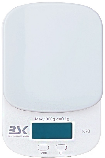 올댓세일 가정용 주방 전자저울 K70, 화이트