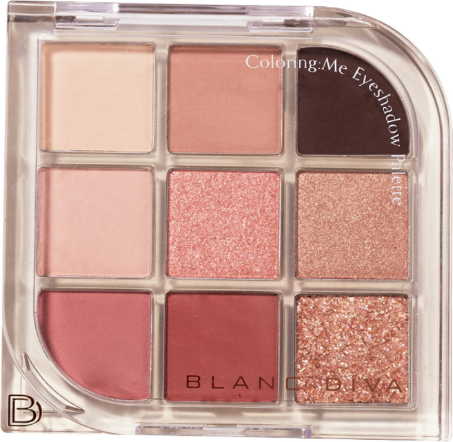 블랑디바 컬러링:미 아이섀도우 팔레트 9구, 1개, 로제타센티드