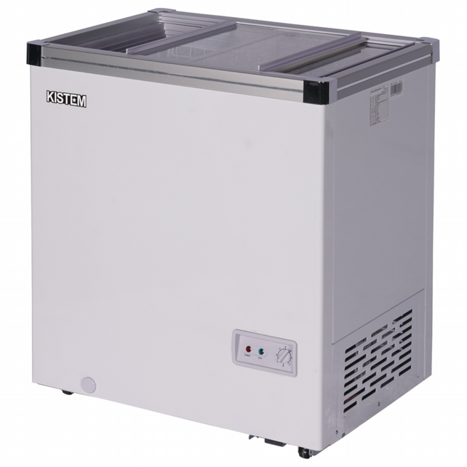 키스템 140리터 아이스크림 냉동고 유리 슬라이드, 유리 140L 냉동고