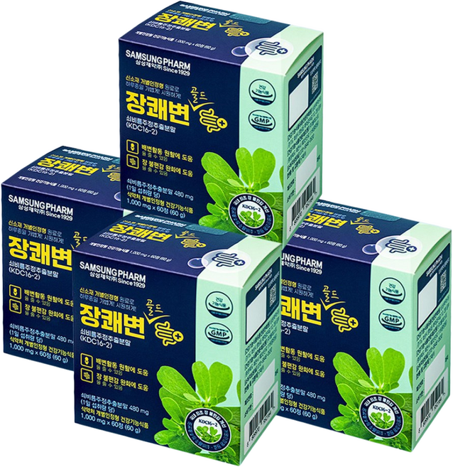[삼성제약 장쾌변 골드] 프리미엄 장쾌환, 4개, 60정