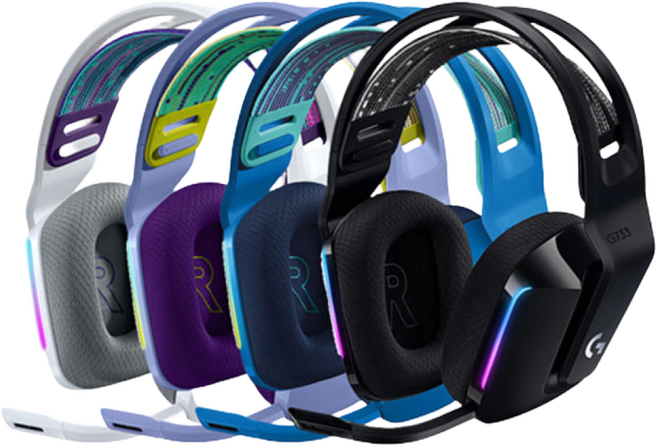 로지텍코리아 공식 G733 LIGHTSPEED 7.1ch 무선 게이밍 헤드셋 초경량 무게 BLUE VOCE 마이크, G733 블랙, 1개