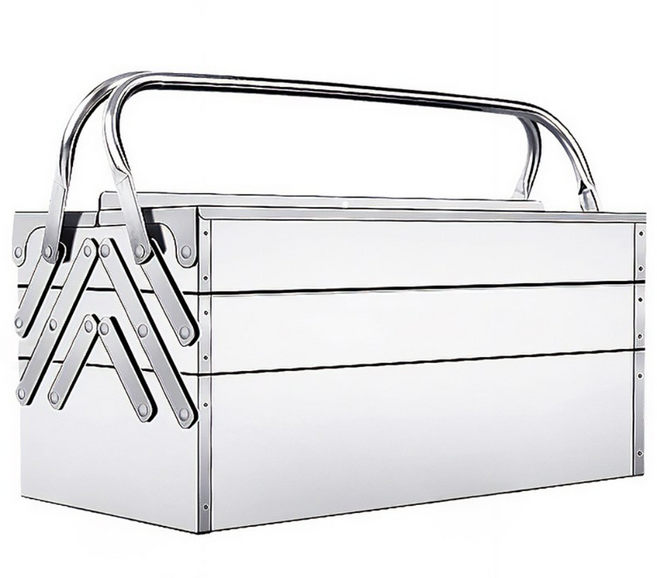 스텐 공구함 공구 박스 통 화물차 다용도 철제 케이스, 1개