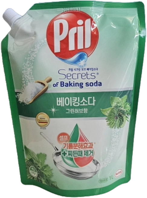 프릴 시크릿 오브 리필 베이킹소다 그린허브 향, 1L, 12개