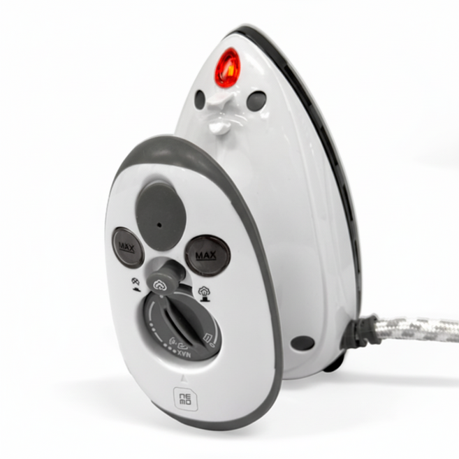 네모 휴대용 미니 스팀 다리미 소형 여행용 출장용, 화이트