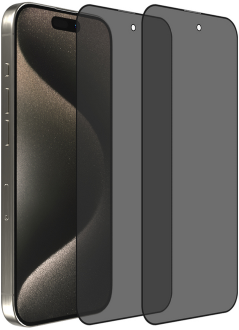 니하 아이폰 사생활 풀커버 강화유리 강화유리필름 2매입, 1세트