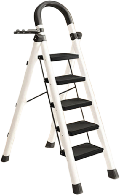 [5시건 당일출고] FOOI 접이식 가정용 사다리 튼튼한 계단 안전발판, 5단사다리, 1개