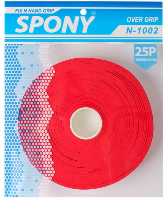 스포니 소프트핏 오버그립 25p, 레드, 25개