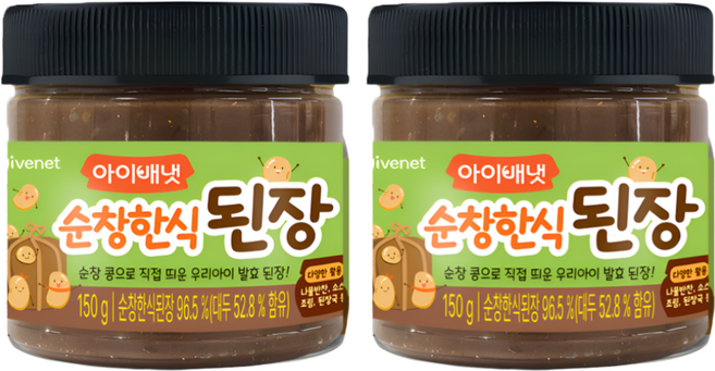 아이배냇 순창 한식 된장, 150g, 2개