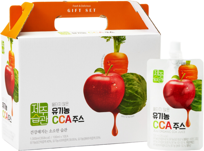 물타지않은 유기농착즙 100% 제주습관 CCA주스 30포 NFC 착즙주스, 30개, 100ml