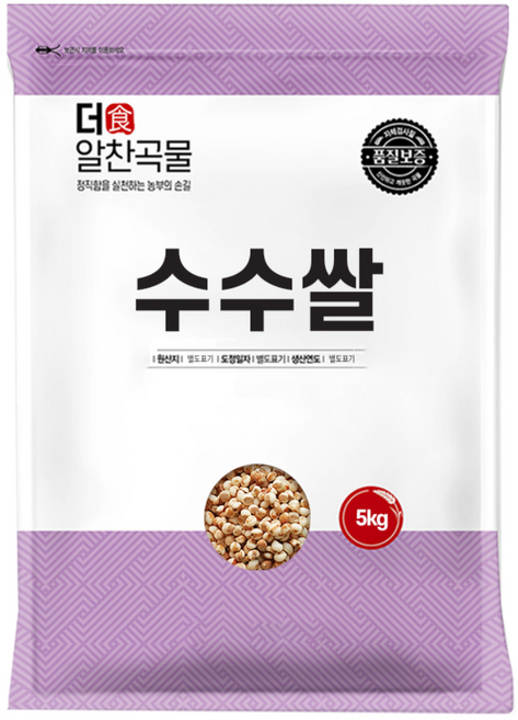 더알찬곡물 수입 수수 5kg 수수쌀, 1개