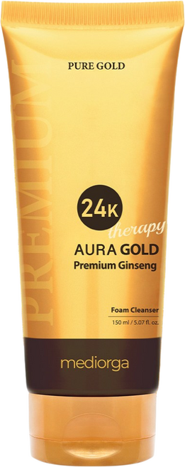 메디올가 아우라 인터네셔널 24k골드 프리미엄 진생 폼 클렌저, 3개, 150ml