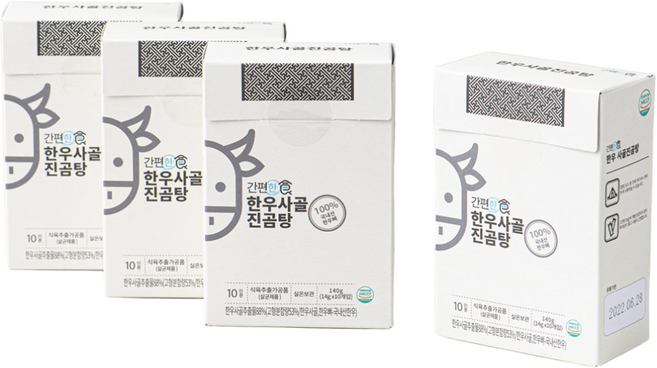 간편한식 한우사골 진곰탕, 140g, 4개