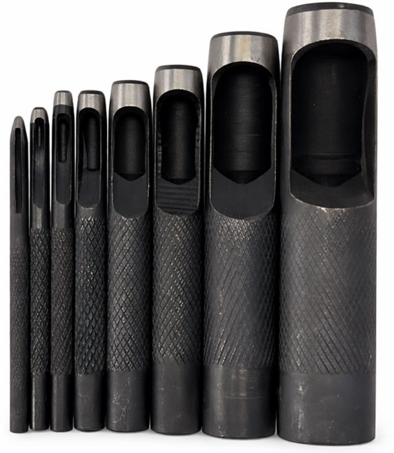 DIY 가죽 구멍 뚫기 타공 수동 원형 1공 펀칭기, 1세트