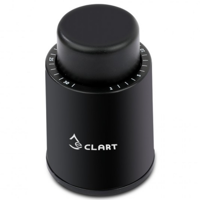 이클아트 와인스토퍼 와인마개 와인뚜껑 와인보관 보관일 설정 수입식품등의 수입신고 확인 블랙 W2, 상세페이지 참조, 1개