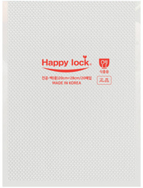 해피락 진공포장팩 롤팩가정용 진공포장비닐 HappyLock, 해피락_중형파우치 20cm * 28cm 60장, 1개