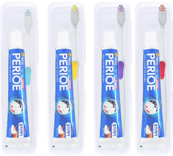 휴대용 페리오 치약칫솔 케이스 4세트