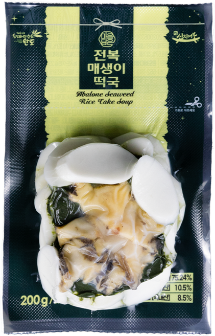 신지어부가 완도 전복 매생이 떡국 1인분 200g X 3팩, 3개