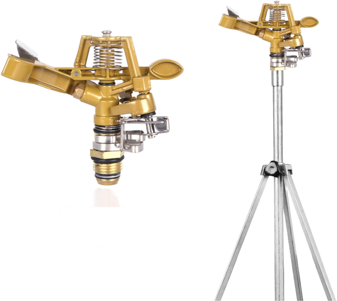 스프링클러 스프링쿨러 삼각대세트 각도헤드 단조헤드 원예용 농업용 조경용 물분사기, 각도헤드+알루미늄삼각대세트, 1개