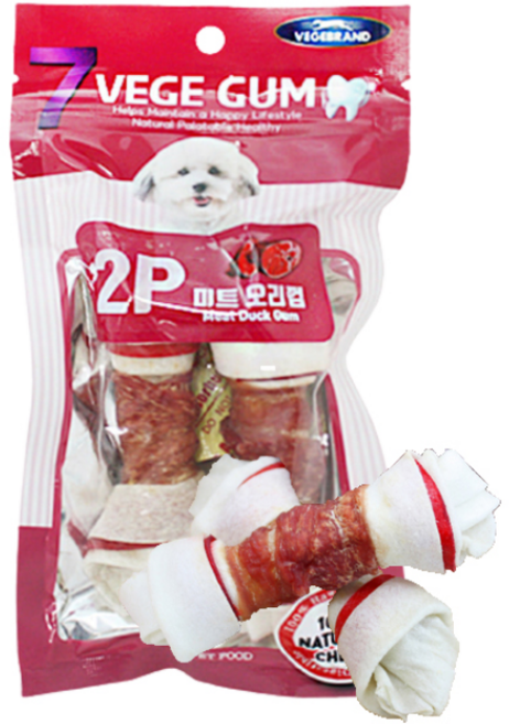 베게브랜드 7 베게껌 2p, 20개, 60g, 오리껌2p