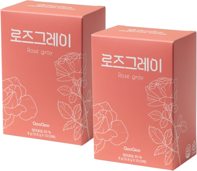 1+1 쿠우쿠우 티백차 PLA 생분해 티 10입, 1+1 수줍은 로즈그레이 10T, 1개, 10개입, 8g