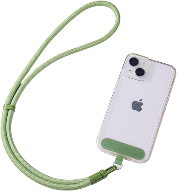 생활연구소 핸드폰 목걸이 스트랩 도난 방지 M, 1개, 그린
