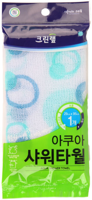 크린랩 아쿠아 샤워타올, 5개, 1개입