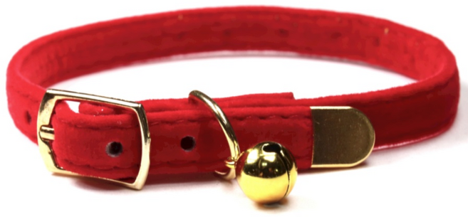 멍멍군나비양 방울 목걸이, 레드, 1개