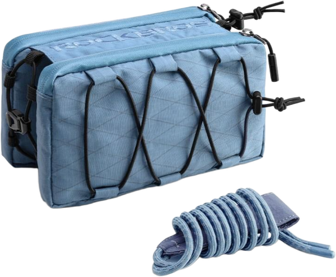 락브로스 H39 자전거 드로스트링 탑튜브백 슬림형 상단 프레임 가방, 1개, 스카이 블루