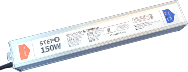 국산 방수 SMPS DC 12V LED 안정기 파워 전원공급장치 150W 슬림형, 1개