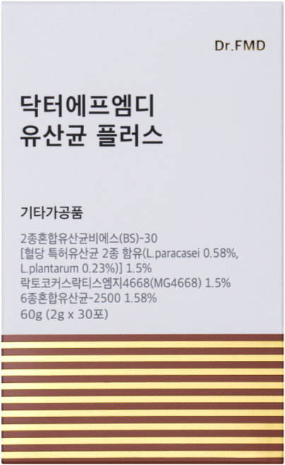 [병원판매] 닥터에프엠디 유산균 플러스 / 당독소전문 닥터에이지이/ 서울대출신 오정자약사 연구 개발, 1개, 60g