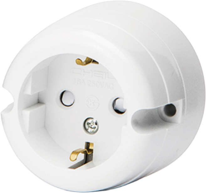 제일전기 천정형 노출1구 화이트 콘센트, 1개