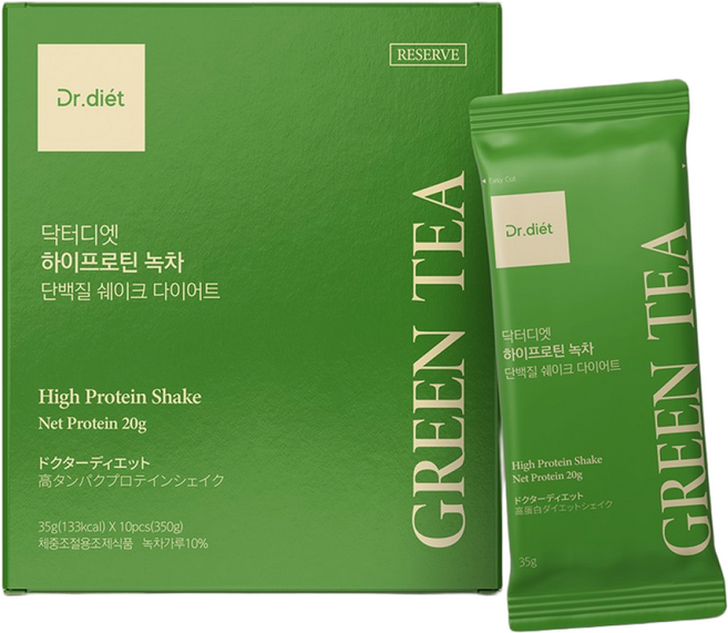닥터디엣 하이프로틴 단백질 쉐이크 다이어트 녹차, 1박스, 10회분