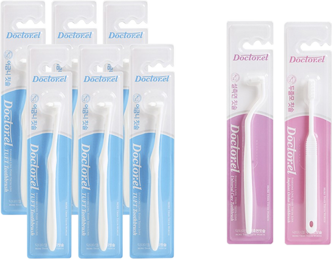 닥터이엘 특수 어금니칫솔 6개+설측면칫솔 1개+두줄모칫솔 1개, 1개