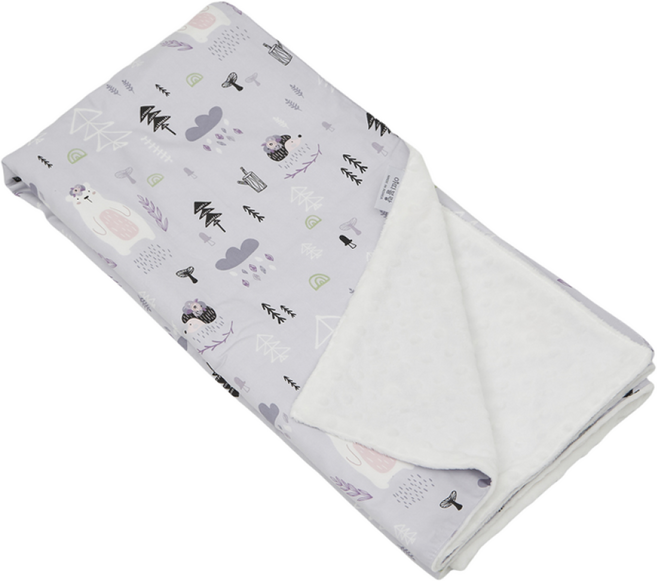 아띠블랑 코튼 극세사 아기 더블 블랭킷, 화이트베어그레이