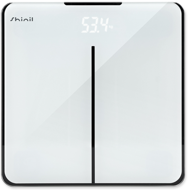 신일 전자식 강화유리 정밀 센서 슬림 체중계 6mm, 1개, WHITE, shm-2505