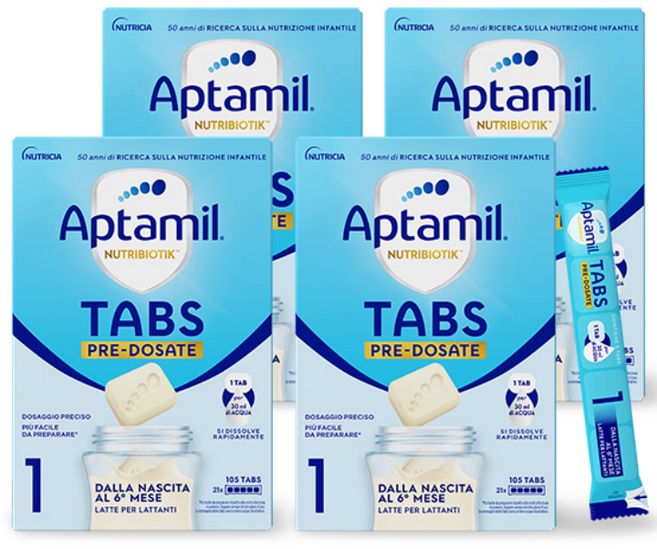 [독일직항] 압타밀 이지 탭스 1단계 EASY TABS 간편분유 (21스틱) x 4박스, 4개