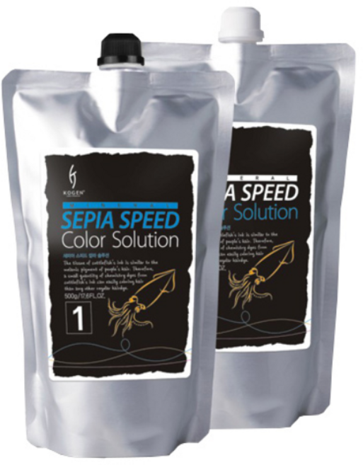 코겐 세피아 스피드 칼라 솔루션 7분 염색약 1 2제 각, 1N 흑색, 1개