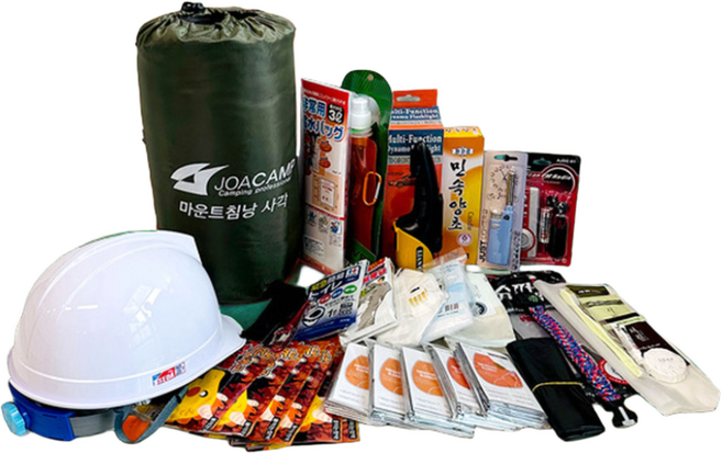 안전닷컴 재난 피난 배낭 지진 전쟁 생존 가방 23종-서바이벌 풀세트, 4.오렌지, 1세트