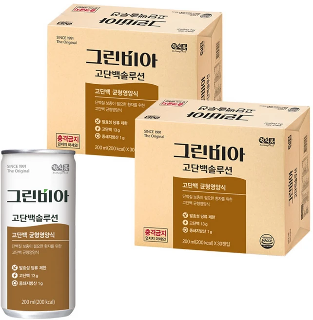 그린비아 고단백솔루션 고단백 균형영양식, 60개, 200ml - 쿠팡