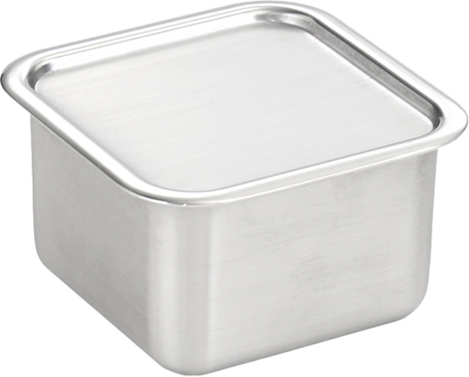 에버스텐 사각 스텐 반찬통 김치통 냉동밥 보관 큐브, 큐브 600ml, 1개