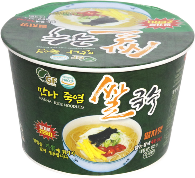 쌀 97.8% 글루텐프리 만나죽염쌀국수 멸치맛 18개 24개, 92g