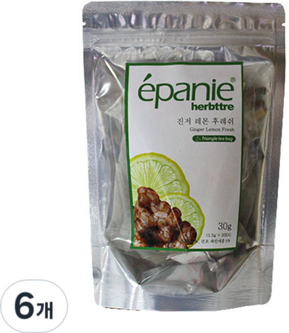 에빠니 인퓨젼 진저레몬후레쉬 20티백, 30g, 20개입, 6개