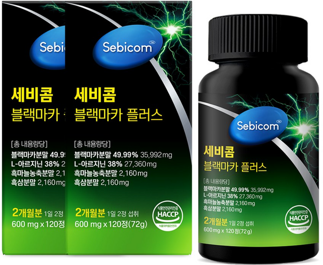 케어랩 블랙마카 아르기닌 복합 파워업, 2개, 120정